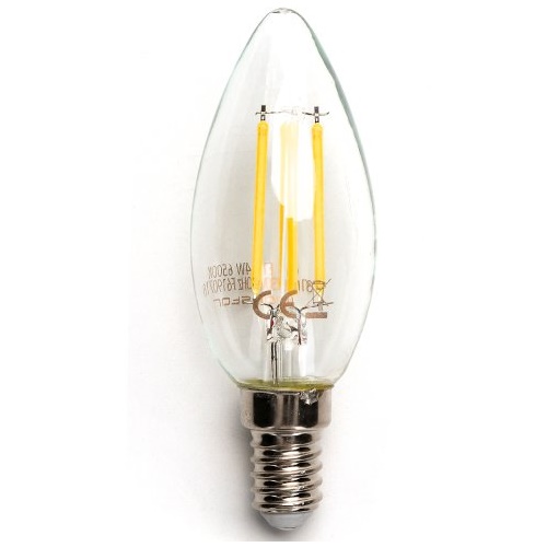 LED-Leuchte C35 mit E14 Sockel, 4 Watt (entspricht ca. 40 Watt), warmweiss