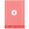 Selbstklebe-Etiketten, A4, 210 x 297 mm, 100 Stk.