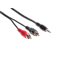 LINK2GO Stereo Cable, 3.5-Cinch male/male, 2.0m, SC2113KBB