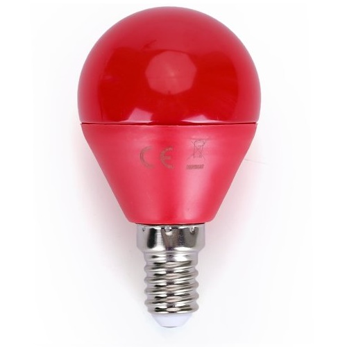 LED-Leuchte G45 mit E14 Sockel, 4 Watt (entspricht ca. 30 Watt), rot