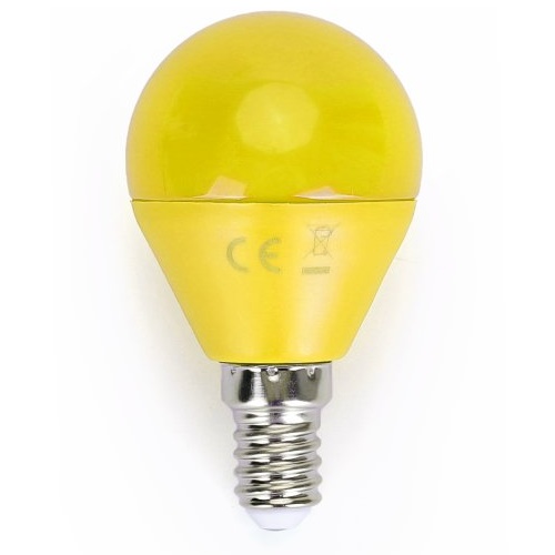 LED-Leuchte G45 mit E14 Sockel, 4 Watt (entspricht ca. 30 Watt), gelb