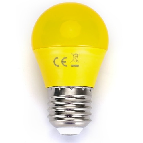 LED-Leuchte G45 mit E27 Sockel, 4 Watt (entspricht ca. 30 Watt), gelb