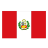 Fahne Peru 90 x 150 cm. mit Oesen mit Wappen