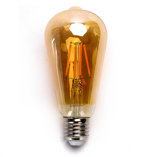 LED-Leuchte ST64 mit E27 Sockel, 8 Watt (entspricht ca. 60 Watt), warmweiss/amber