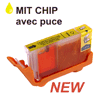 Tintenpatrone yellow, 9 ml. NEW ! MIT Chip. kompatibel zu Canon CLI-521Y