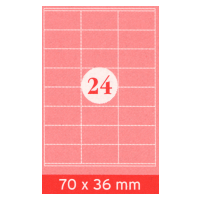 Selbstklebe-Etiketten, A4, 70 x 36 mm, 2400 Stk.