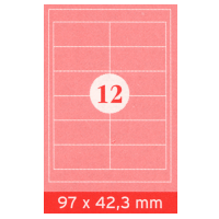 Selbstklebe-Etiketten, A4, 97 x 42.3 mm, 1200 Stk.