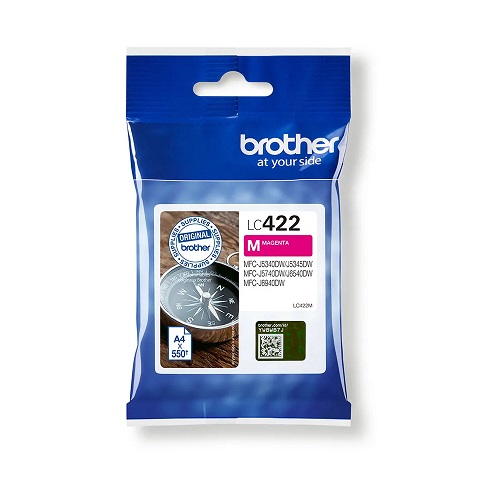 Brother LC-422M cartouche d`encre originalemagenta, 7.1 ml, 550 pages