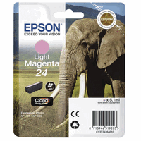 Original Epson Tintenpatrone Nr. 24 light magenta, 5.1ml, 360 Seiten