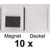 Pack de 10 cadres photo miniature quadrique en plexi avec mant, ca. 6x6cm